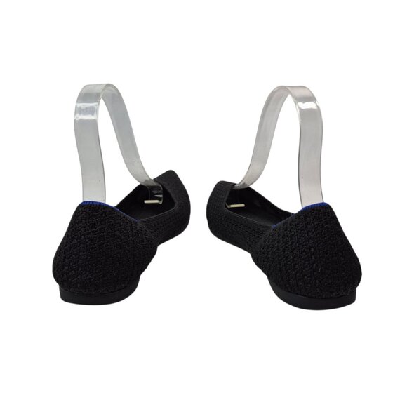 Rothys Womens The Point Flats Size 9 Black Mesh Knit Comfort Classic Career - Picture 4 of 9